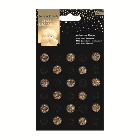 Classic Decadence Black & Gold Adhesive Gems